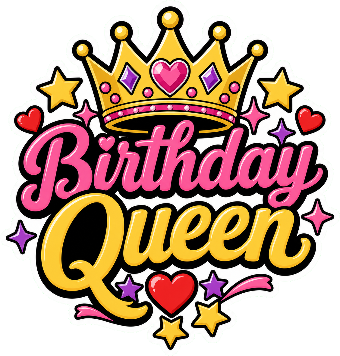 Preview for Birthday Queen Sticker Graphic