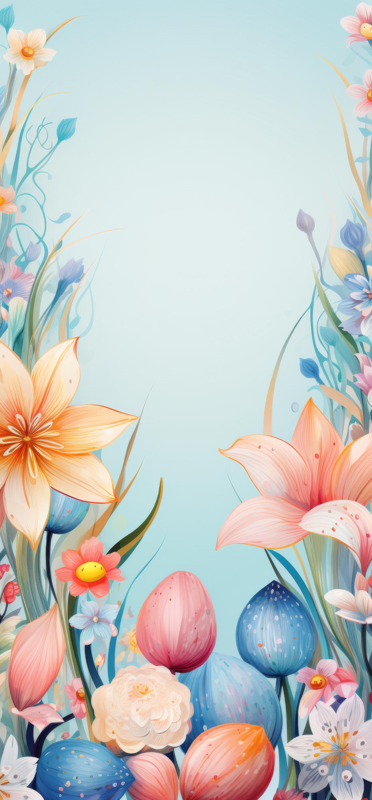 Preview for Easter-floral-border-design-easter-phone-background-11a5c