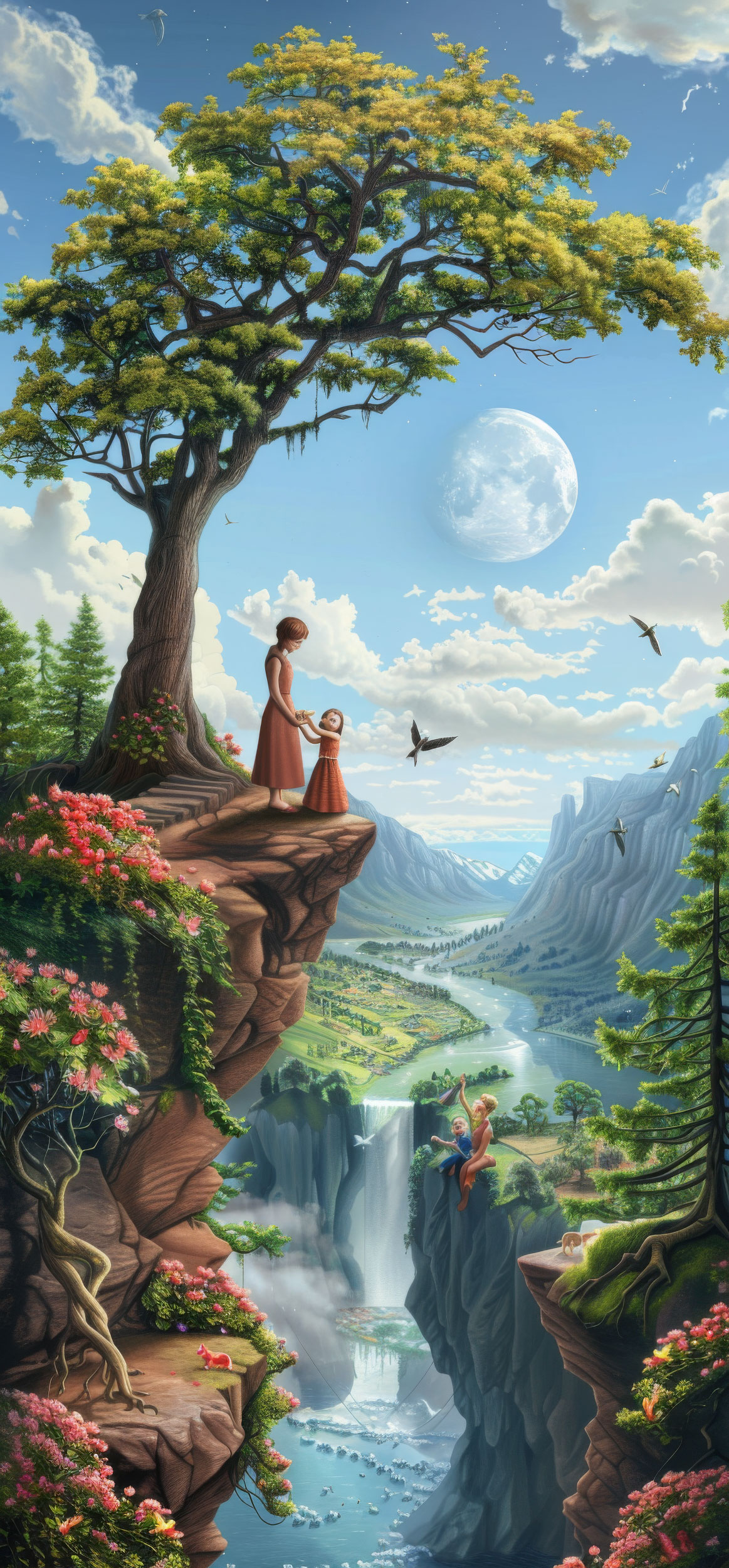 Preview for Serene-cliffside-landscape-mothers-day-background-64a90