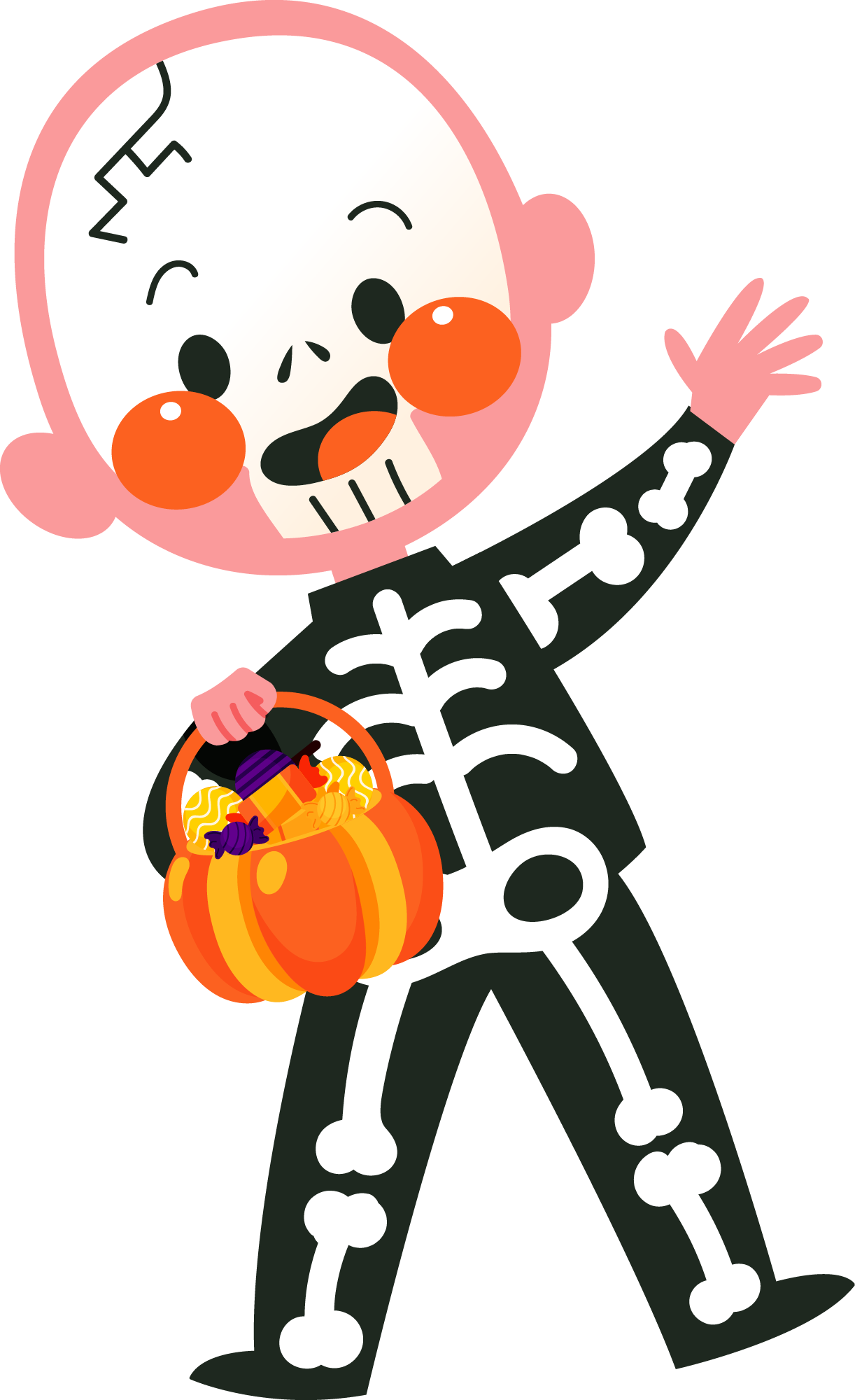Preview for Cartoon-skeleton-character-halloween-halloween-costume-sticker-84225