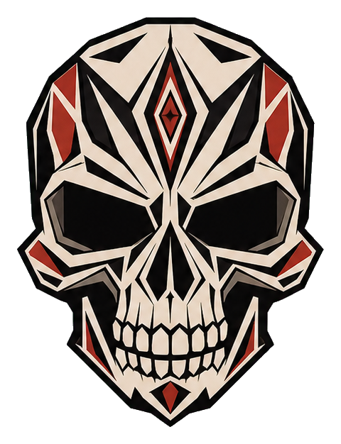 Preview for Geometric Mask Skull Sticker