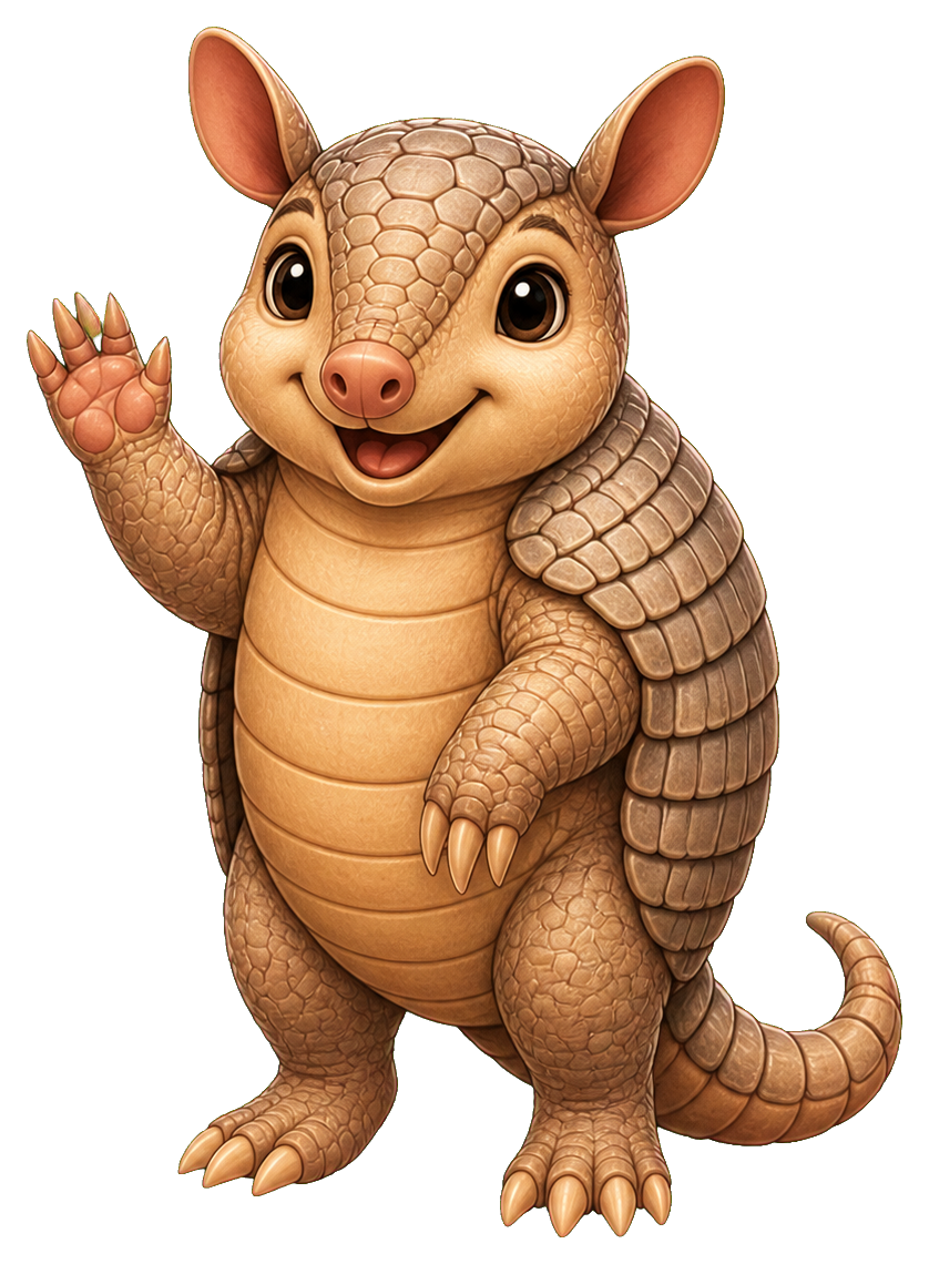 Preview for Waving Armadillo Sticker