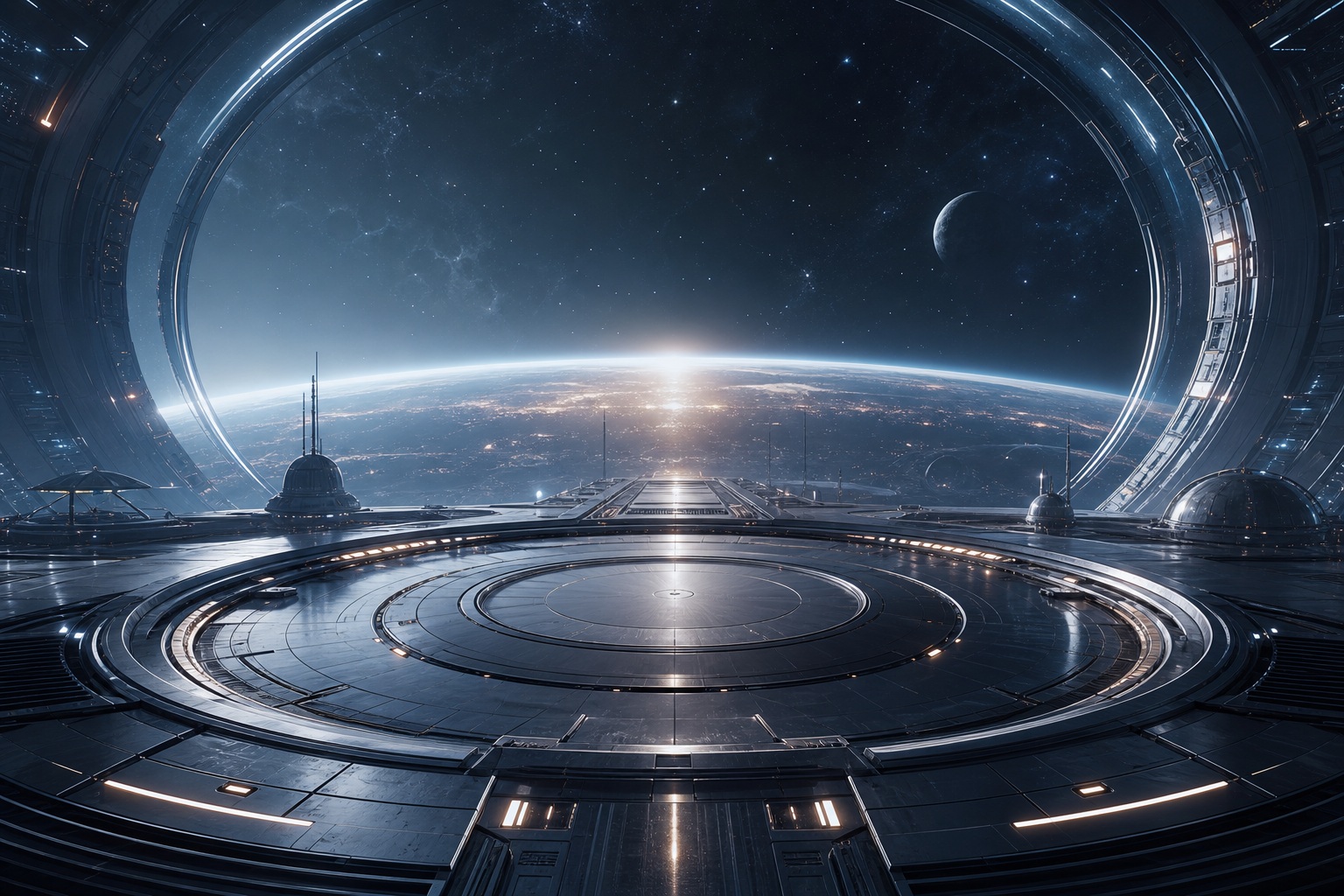 Preview for Futuristic Orbital Background Stock Image
