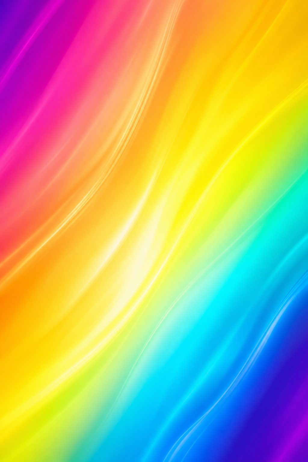 Vertical rainbow gradient with smooth diagonal bands of pink, yellow, green, blue, and purple