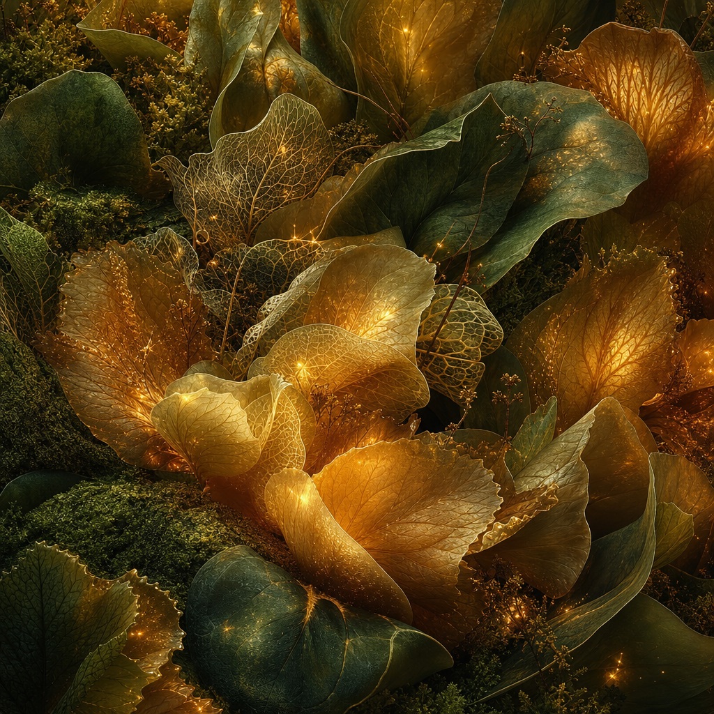 Preview for Amber Forest Mineral Petal Field Background