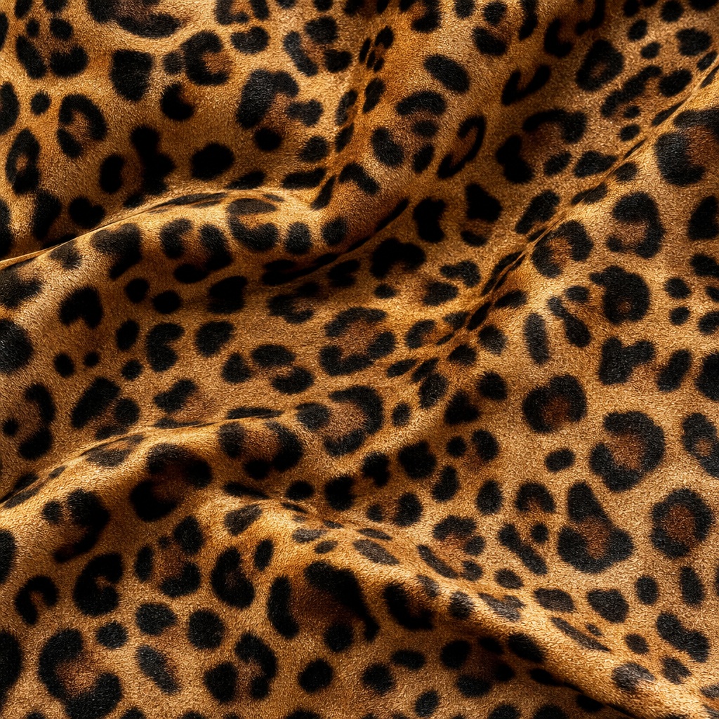 Luxe cheetah-style animal print with a soft textured fabric look
