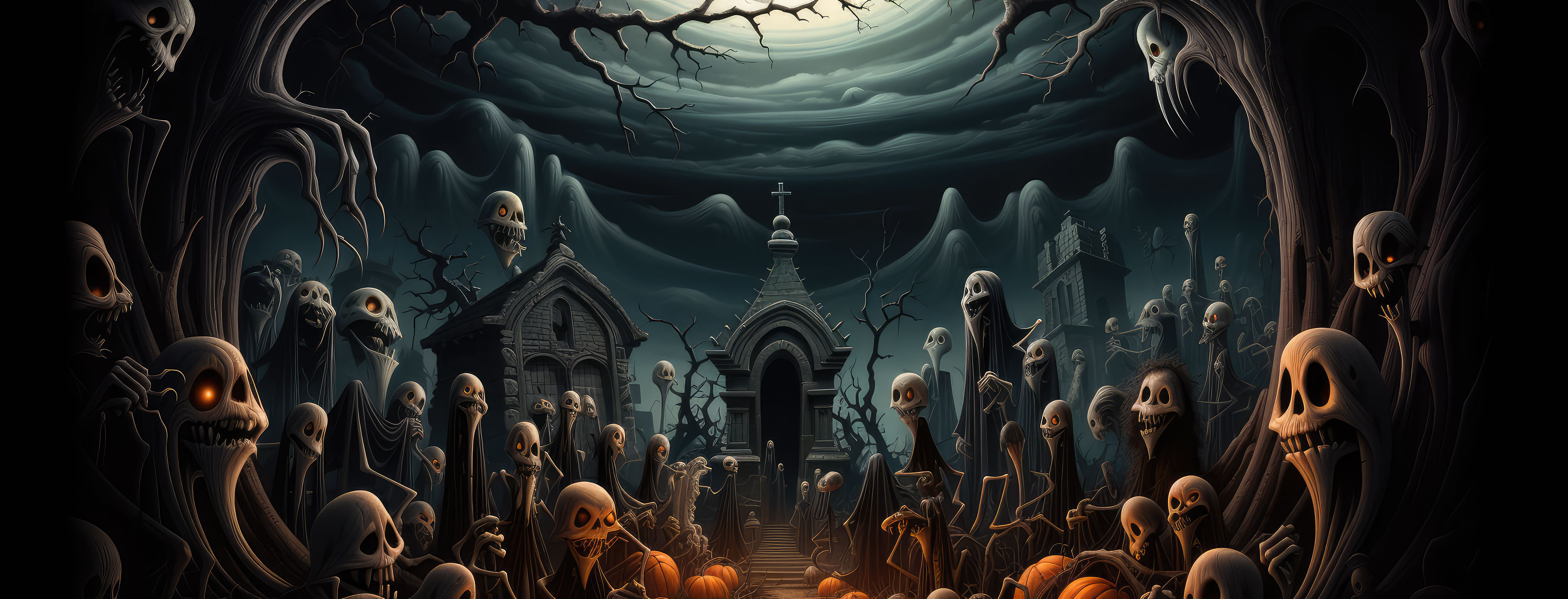 Preview for Halloween-spooky-night-scene-halloween-cover-background-87845