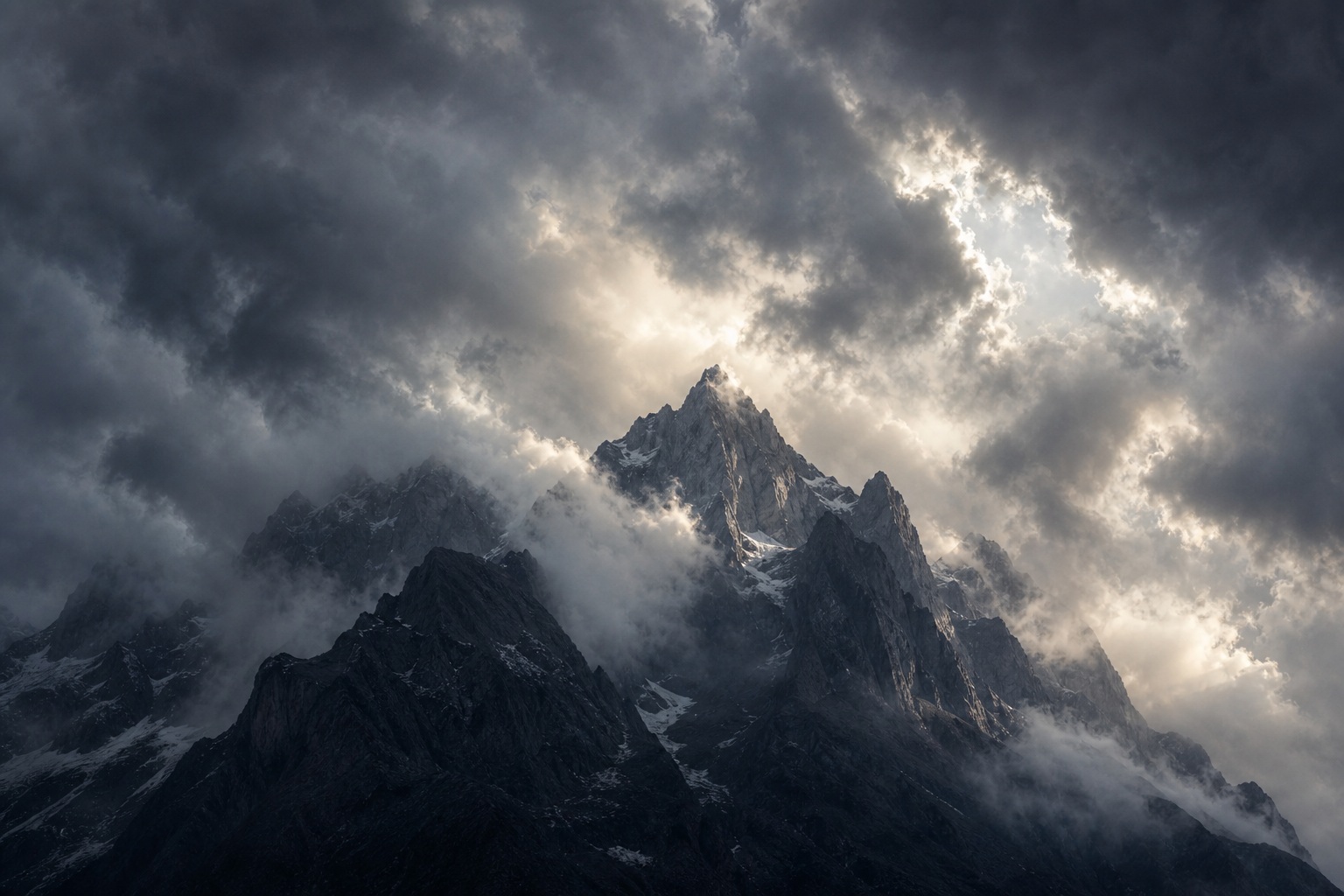 Preview for Alpine Mountain Ridge Storm Background