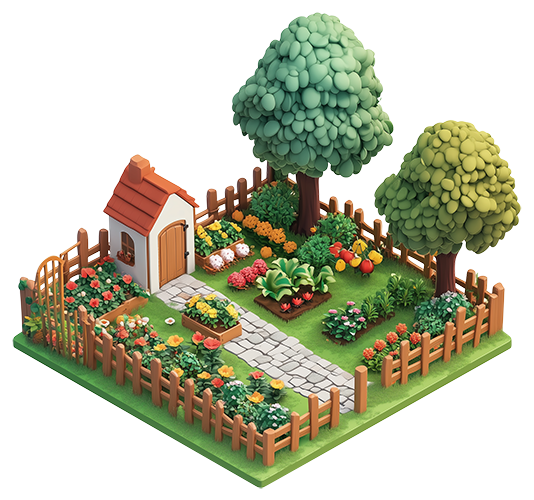 Preview for 3d-garden-oasis-template-sticker-399df