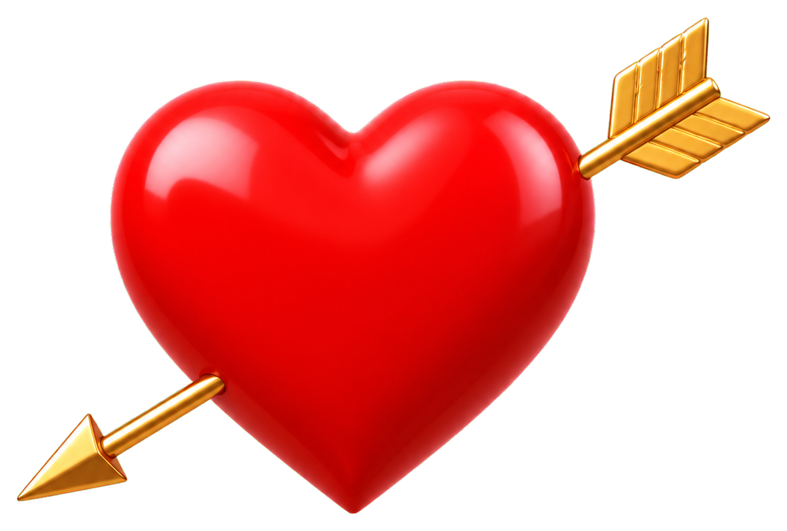 Preview for Cupid Arrow Heart Sticker