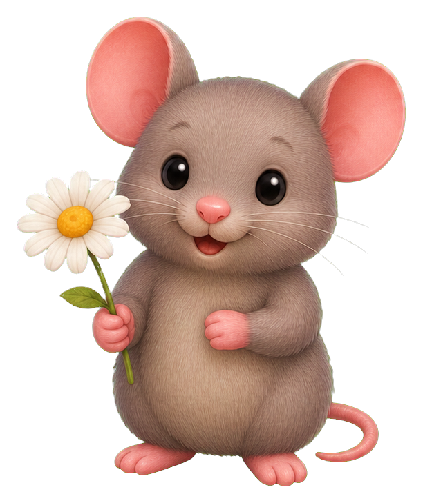 Preview for Mouse Flower Sticker