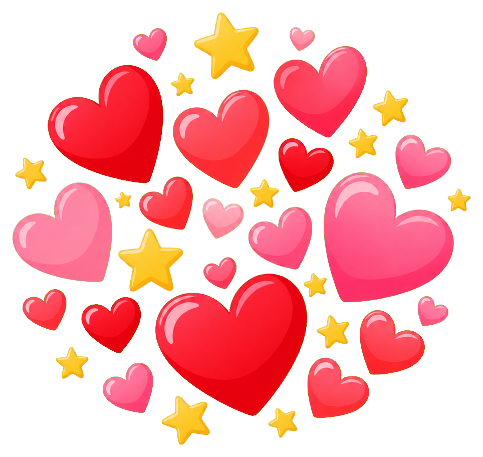 Preview for Heart Star Cluster Sticker