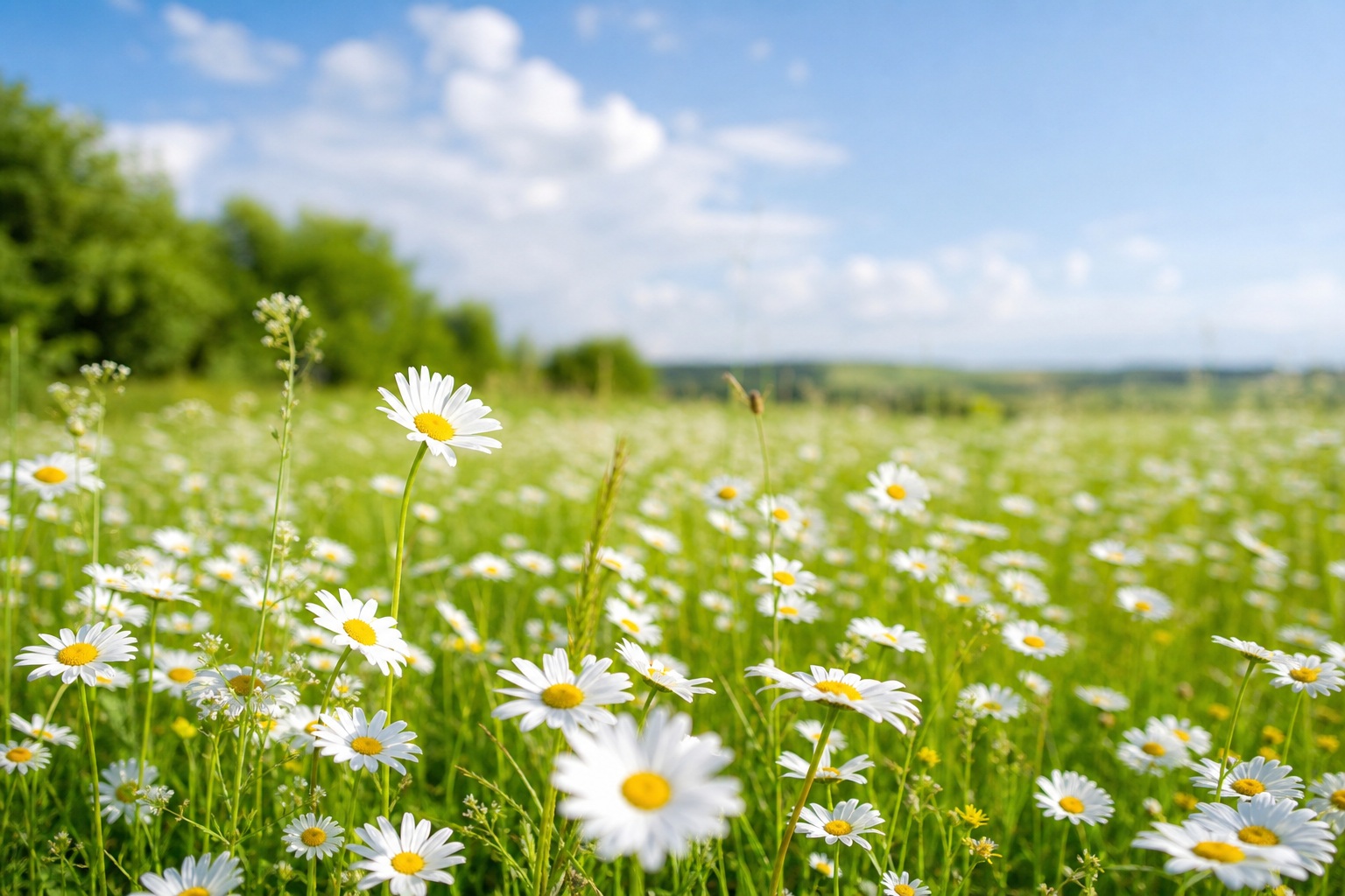 Preview for Daisy Meadow Bokeh Spring Background