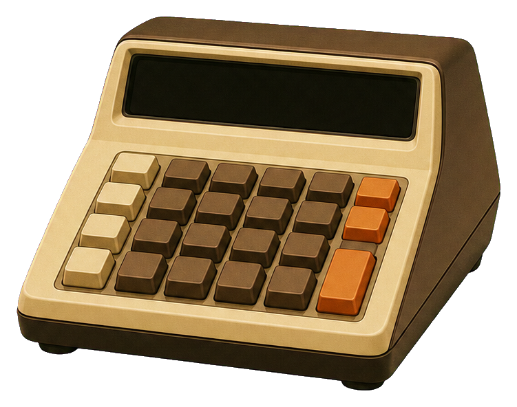 Preview for Vintage Desktop Calculator Sticker