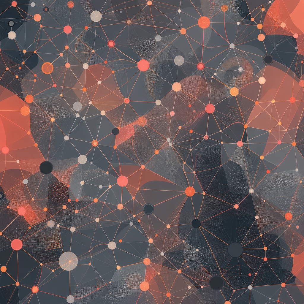 Preview for Coral Charcoal Node Lattice Stock Background