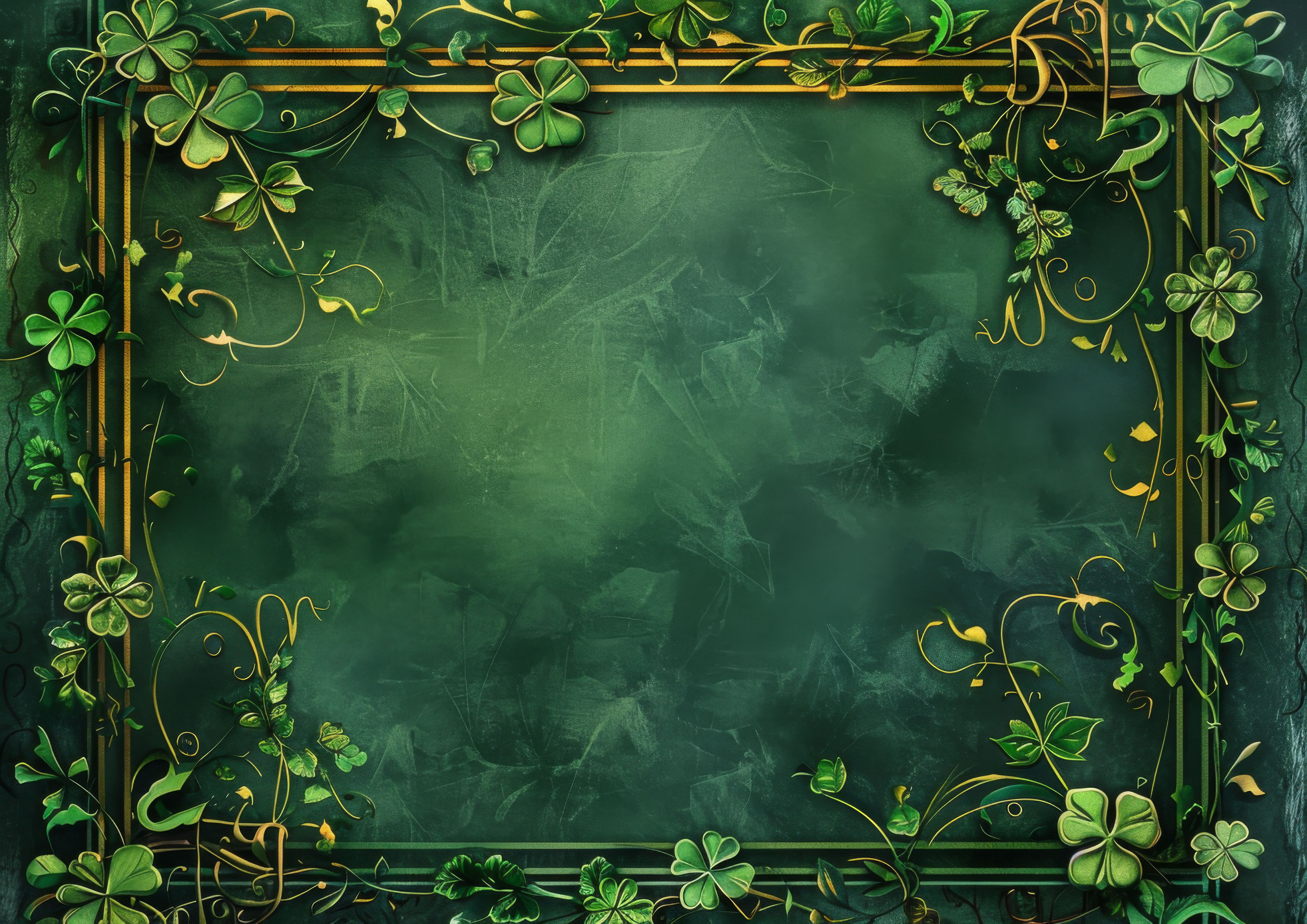 Preview for Elegant-green-floral-border-design-st-patricks-background-55e69