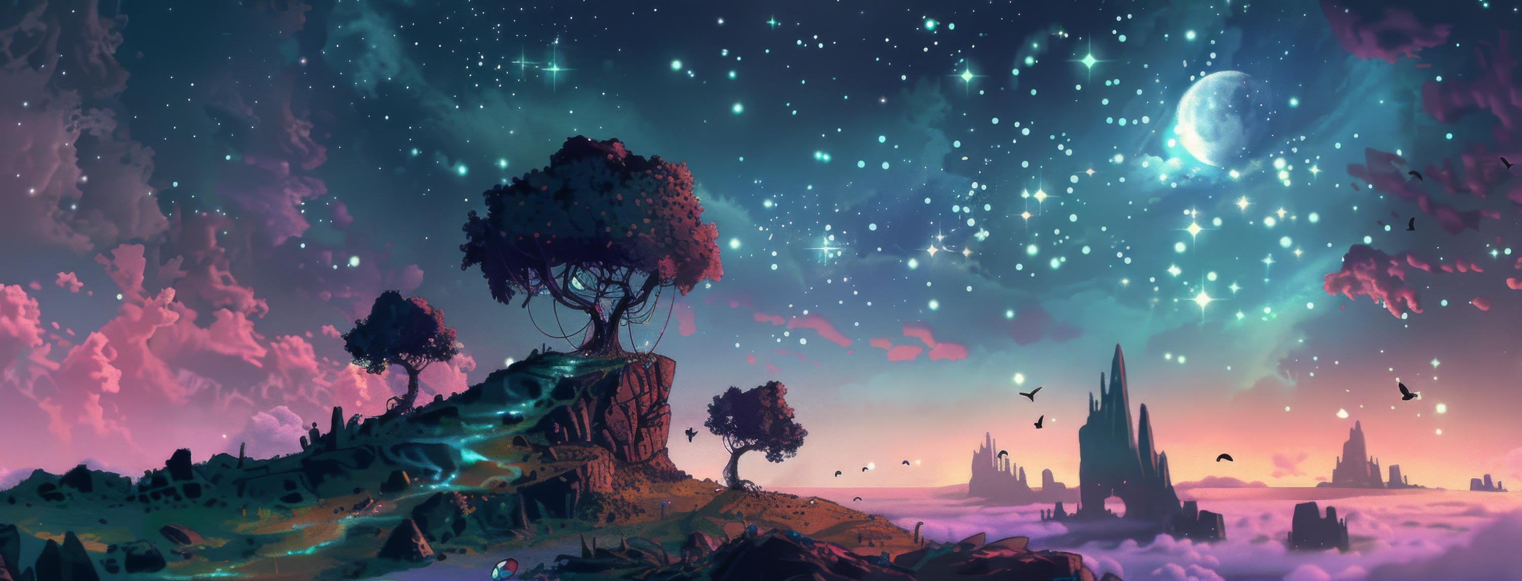 Preview for Dreamy-landscape-celestial-bodies-astrophotography-cover-backgro-1d4cb