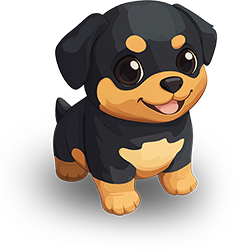 Preview for Cartoon-rottweiler-puppy-illustration-animal-sticker-a5f8e