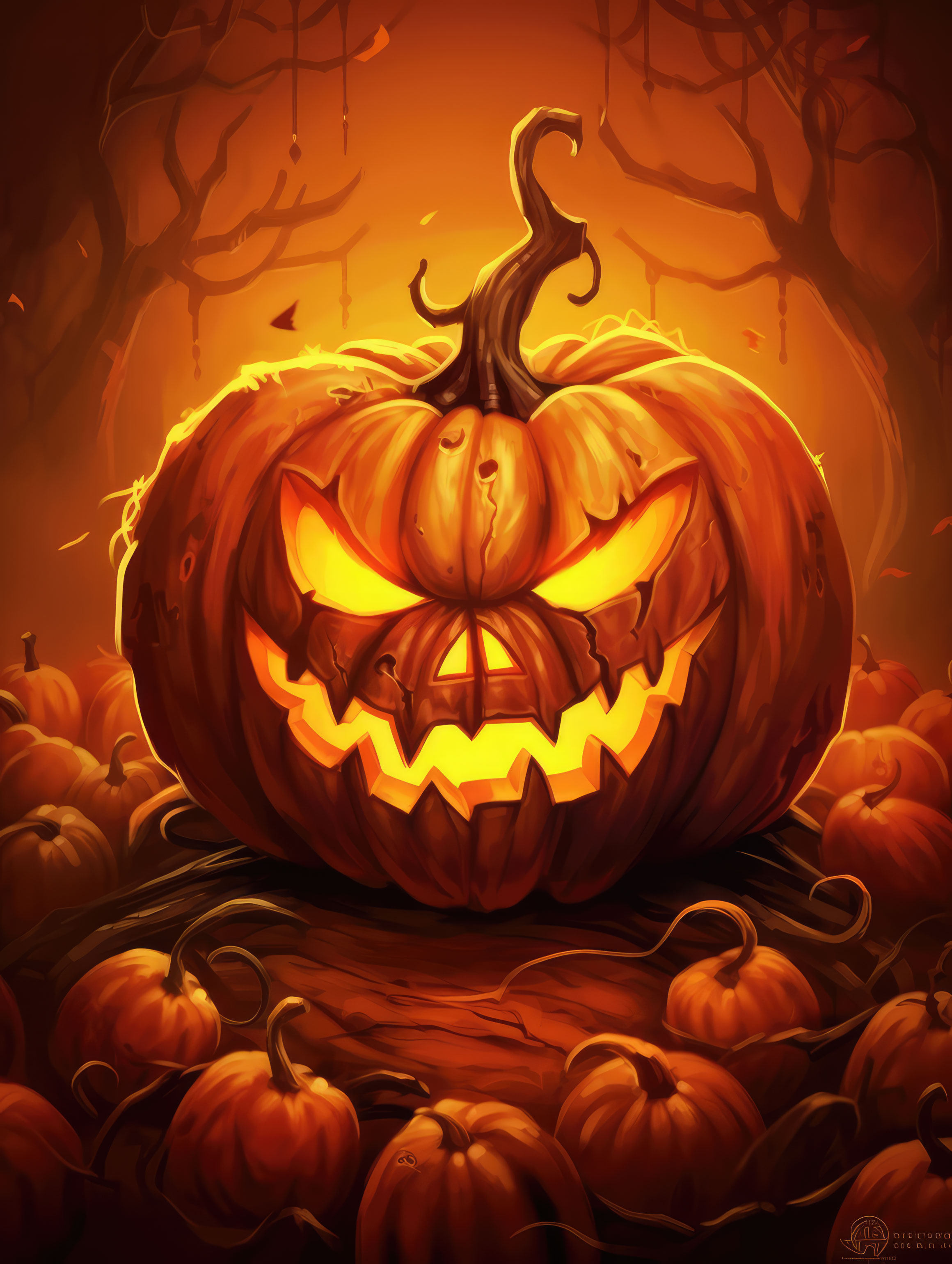 Preview for Halloween-jack-o-lantern-illustration-halloween-best-background-48580
