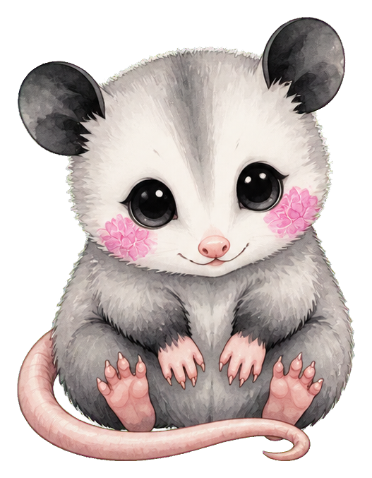 Preview for Peony Cheek Possum Sticker