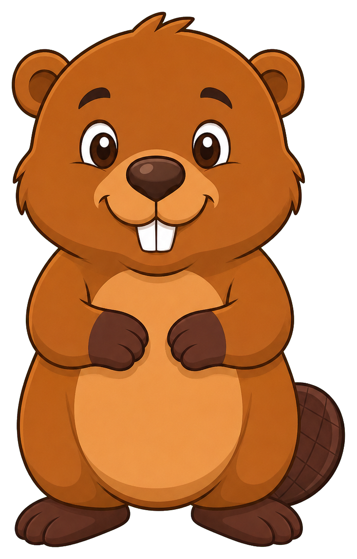 Preview for Beaver Front Pose Sticker