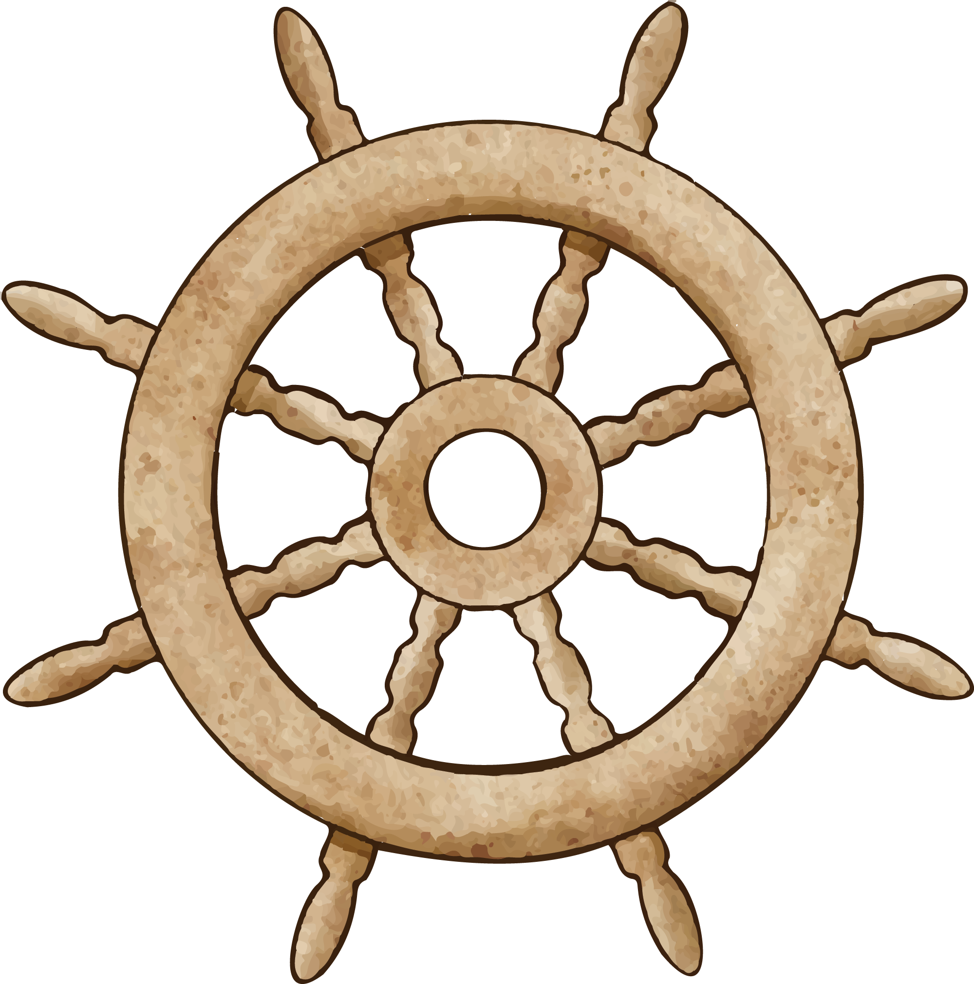 Preview for Vintage-ship-wheel-summer-watercolor-sticker-364ac