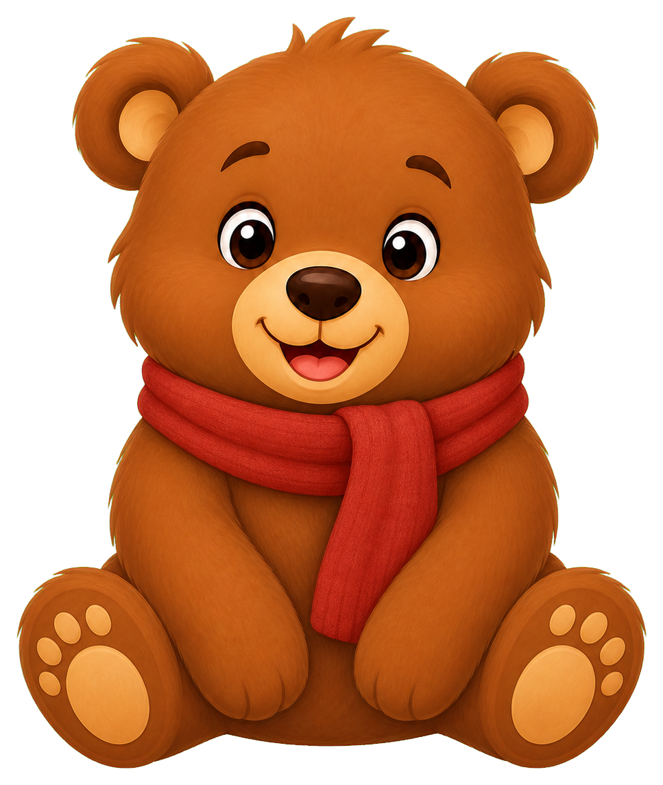 Preview for Bear With Scarf Plain Sticker