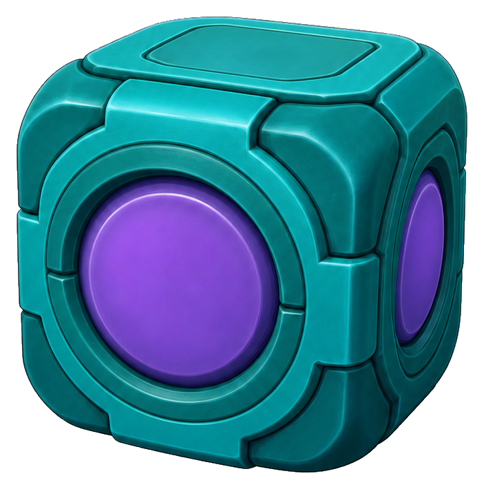 Preview for Teal Portal Cube Sticker