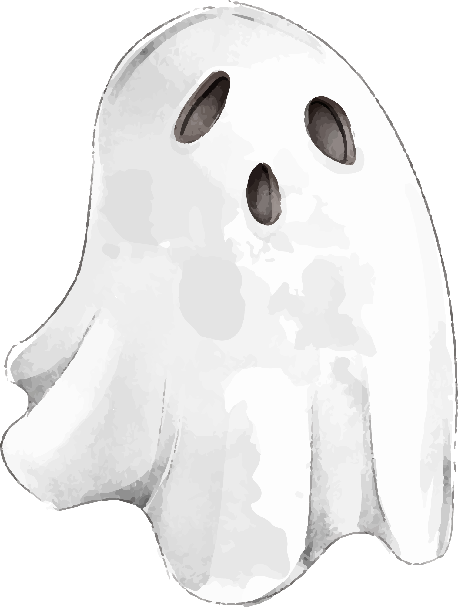 Preview for Simple-ghost-illustration-halloween-watercolor-sticker-398e7