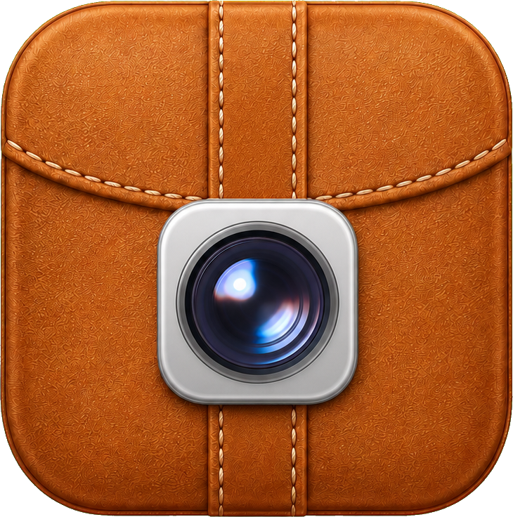 Preview for Caramel Leather Camera App Icon Sticker