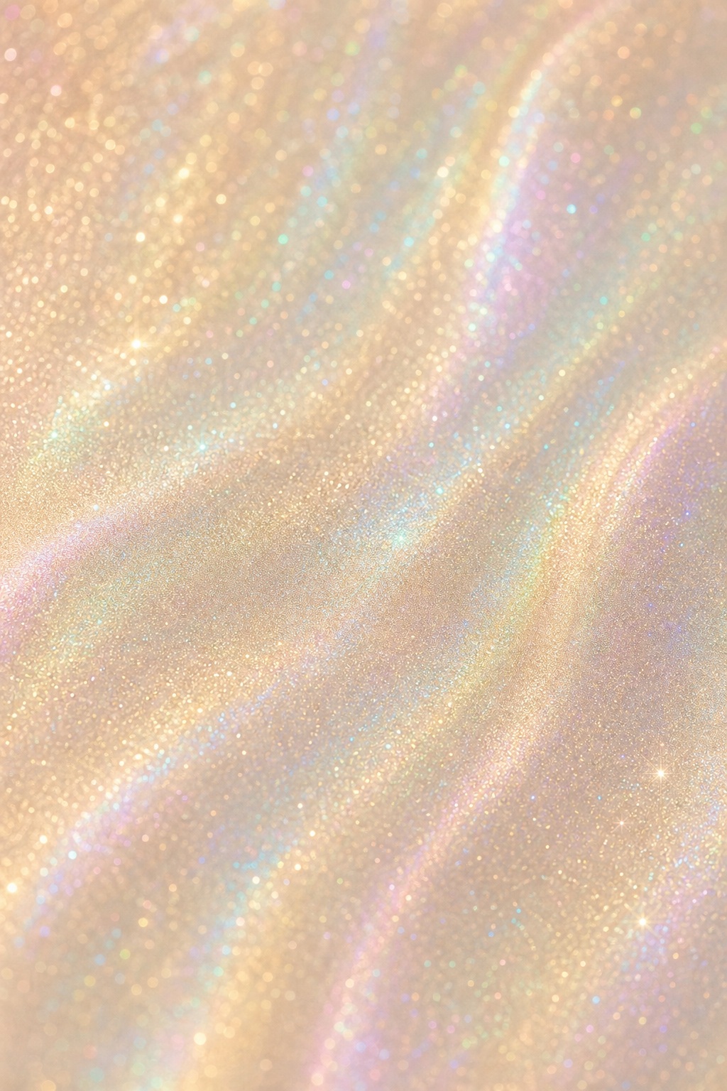 Soft champagne iridescent surface with pearly shimmer and subtle sparkling waves