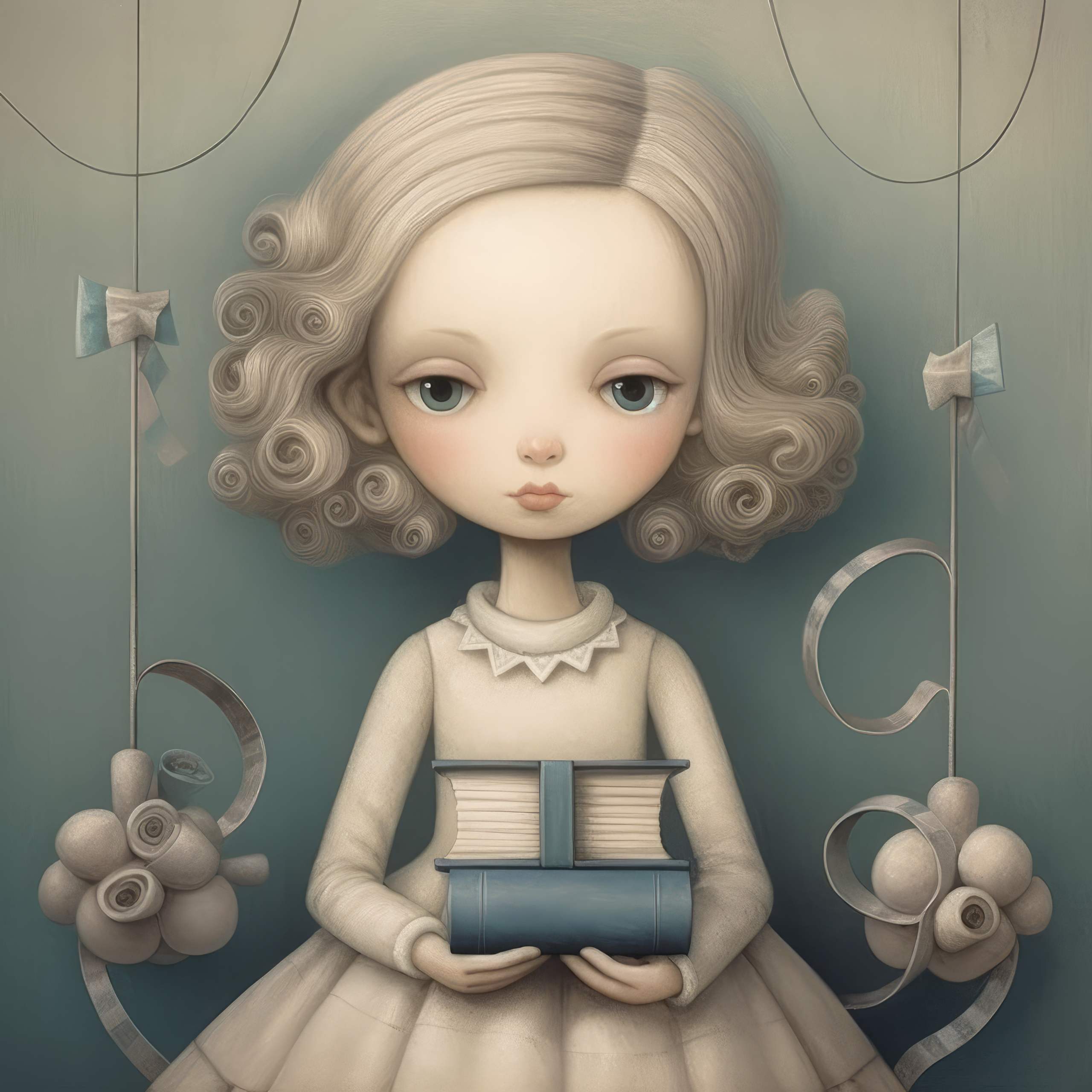 Preview for Marionette-girl-with-book-accessories-background-17b74