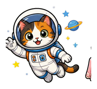 Preview for Calico Astronaut Cat Sticker