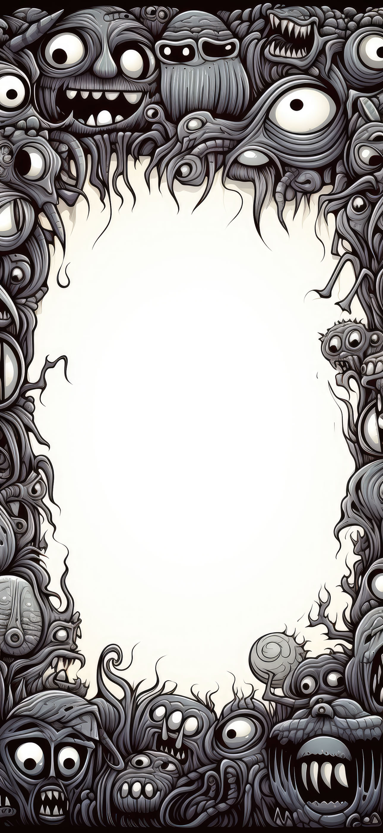 Preview for Whimsical-monster-frame-template-halloween-phone-background-62e61