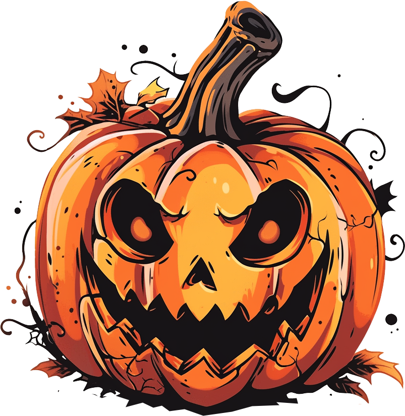 Preview for Halloween-jack-o-lantern-illustration-pumpkins-sticker-4089f