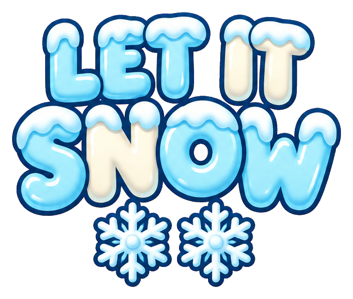 Preview for Let It Snow Cute Bubble Lettering