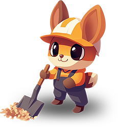 Preview for Cartoon-fox-construction-character-sticker-4b559