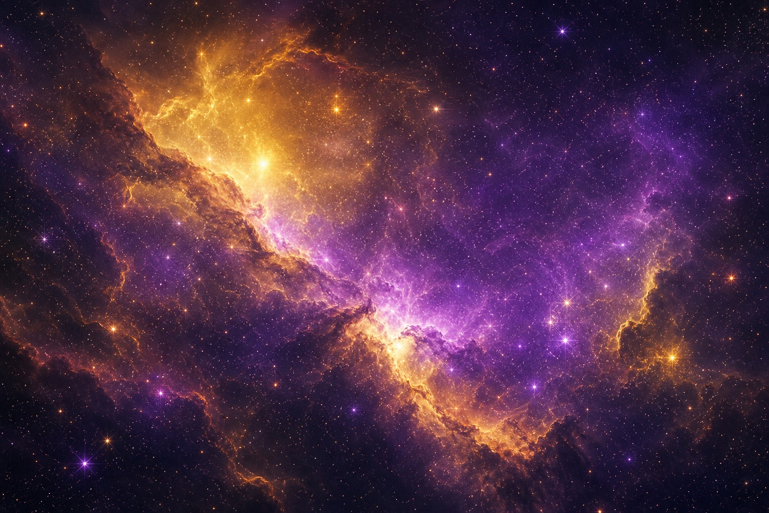 Preview for Gold Violet Cosmos Space Background