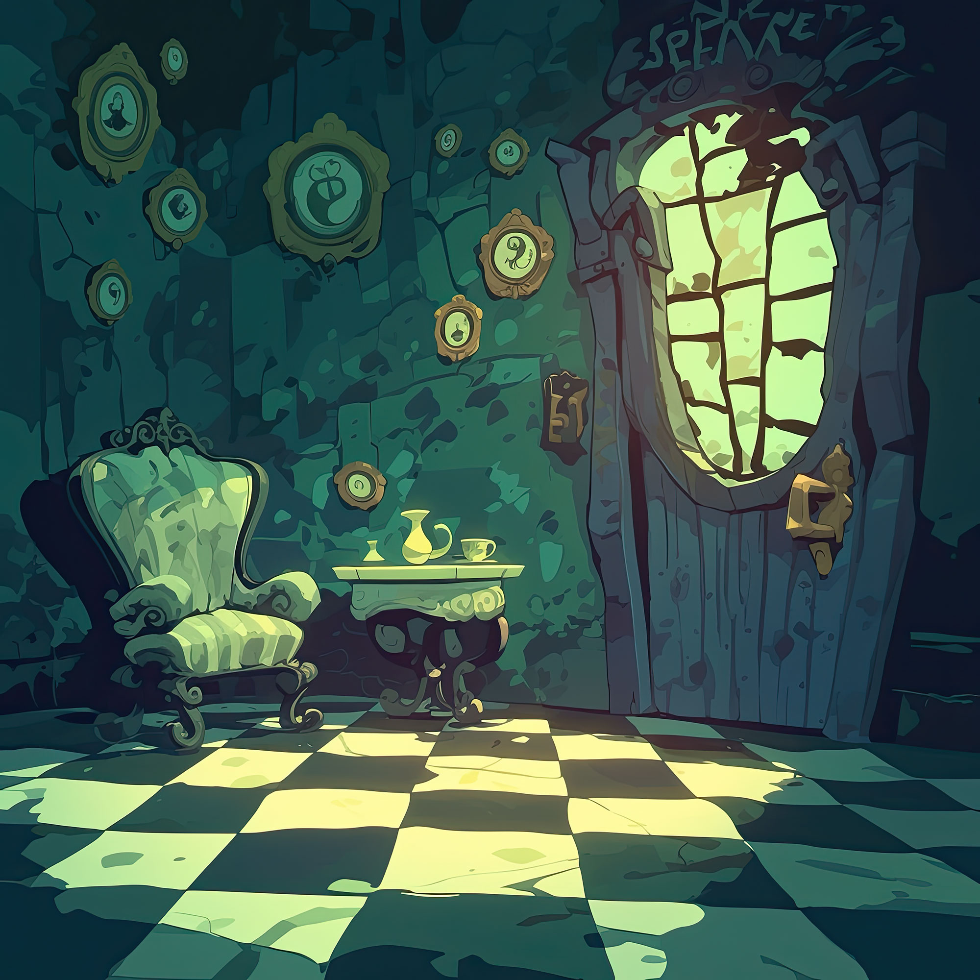 Preview for Whimsical-room-design-template-spooky-backdrop-background-87e4a