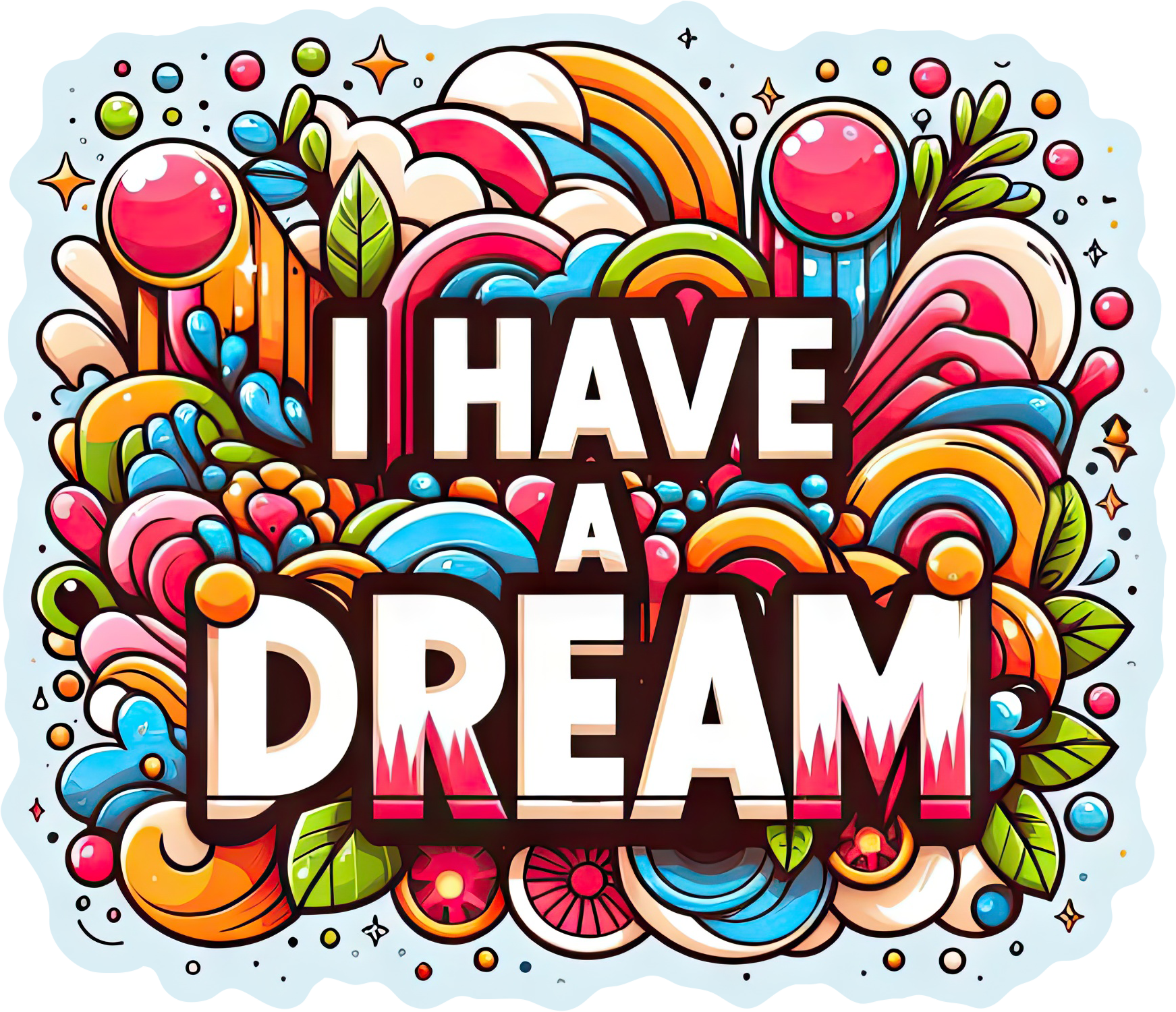 Preview for Dream-typography-art-mlk-sticker-104ec