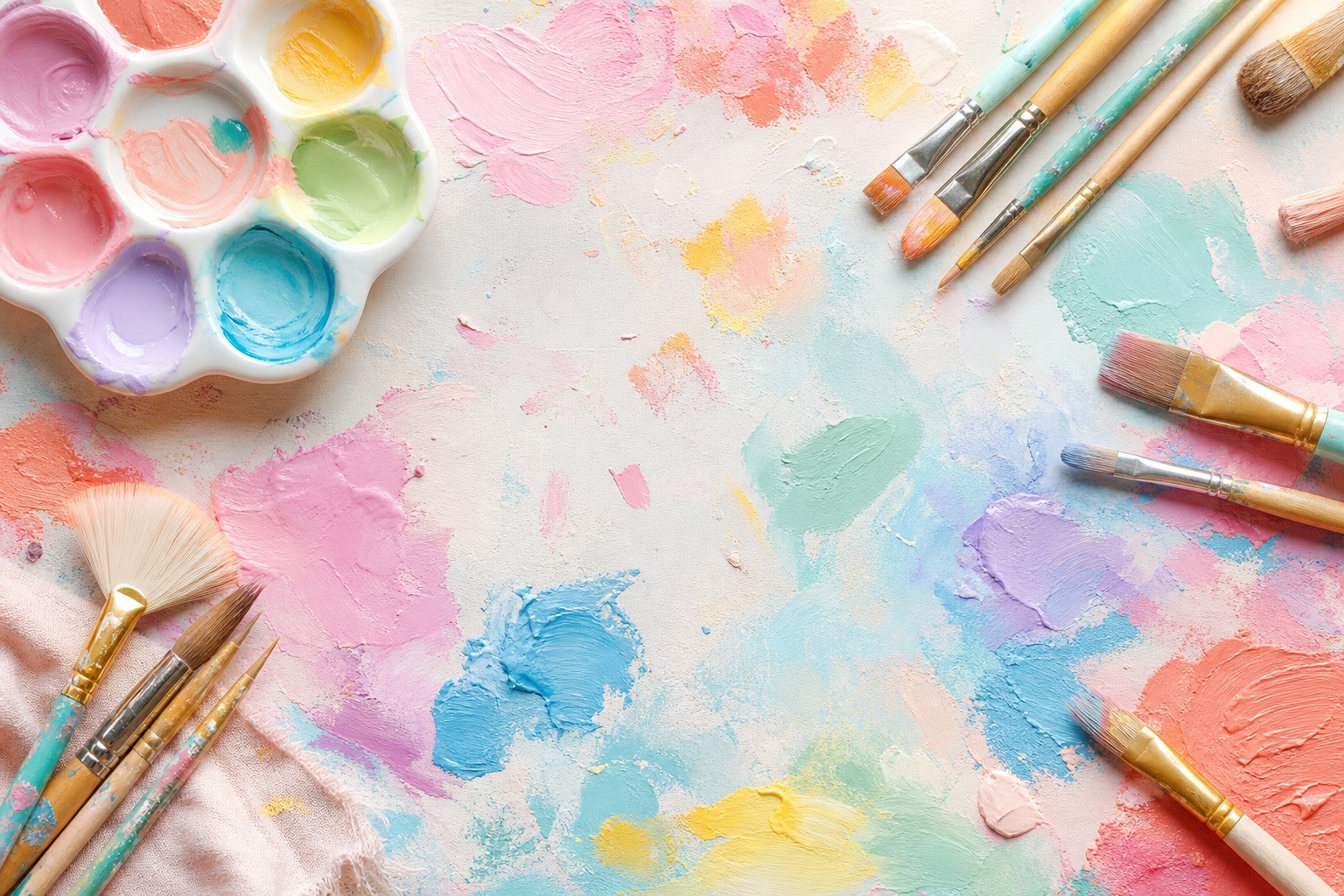 Preview for Pastel Craft Desk Flatlay Background