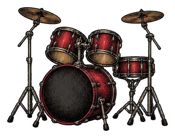 Preview for Compact Crimson Drum Kit Sticker
