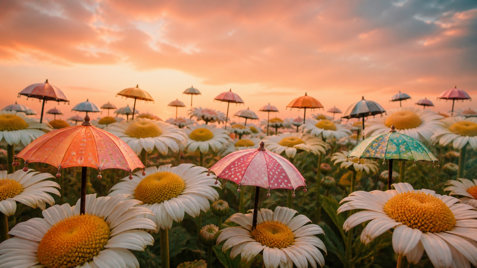 Preview for Surreal Floral Landscape Background