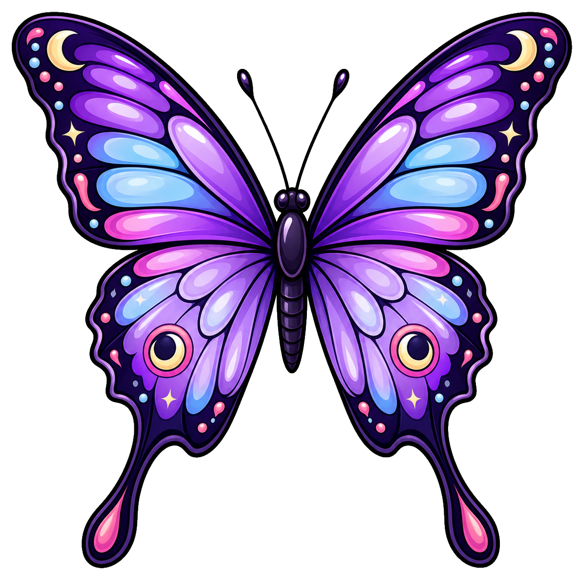 Preview for Violet Moon Moth Sticker