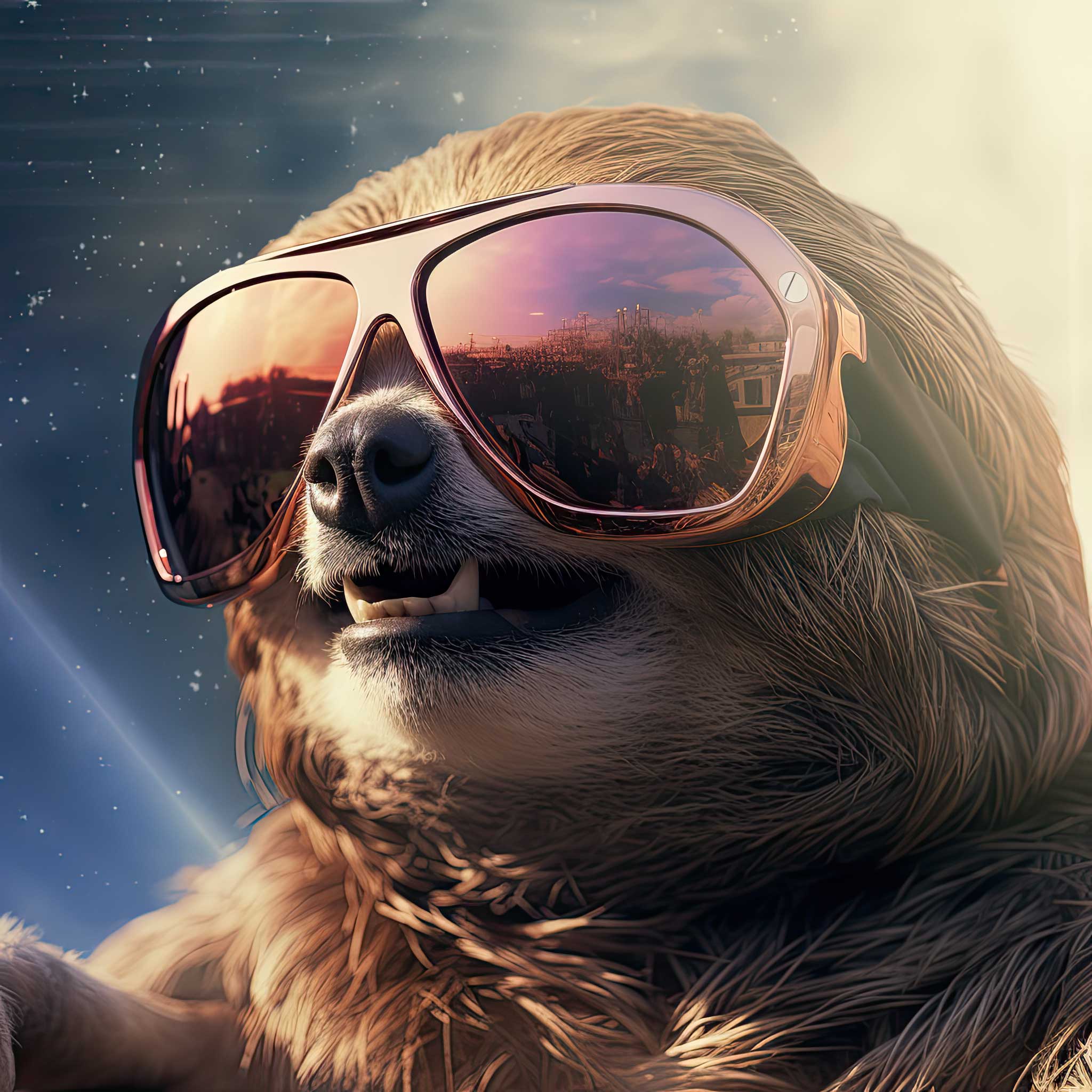 Preview for Sloth-in-shades-cosmos-ai-animal-background-c94e6