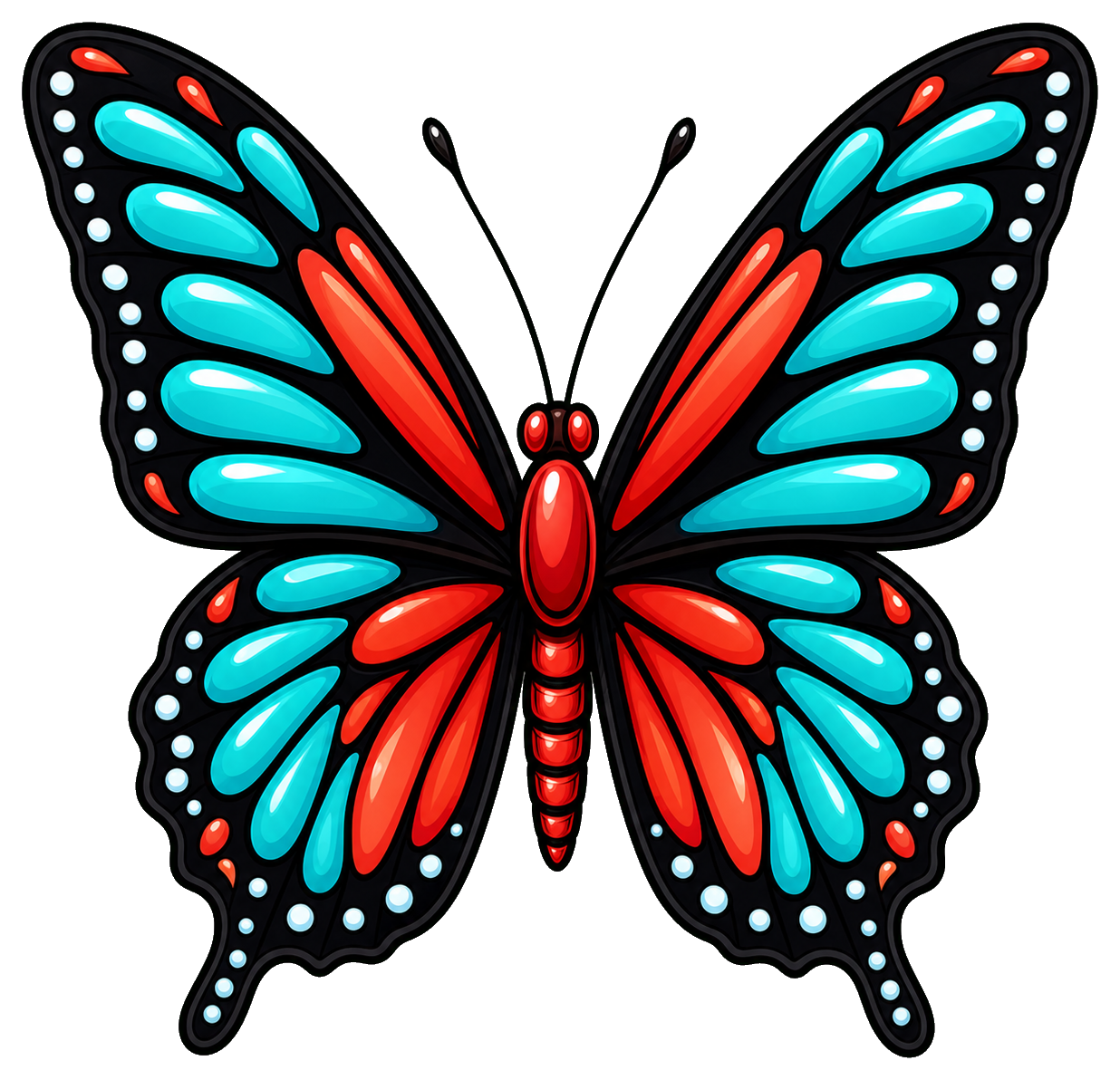 Preview for Blackwing Cyan Butterfly Sticker