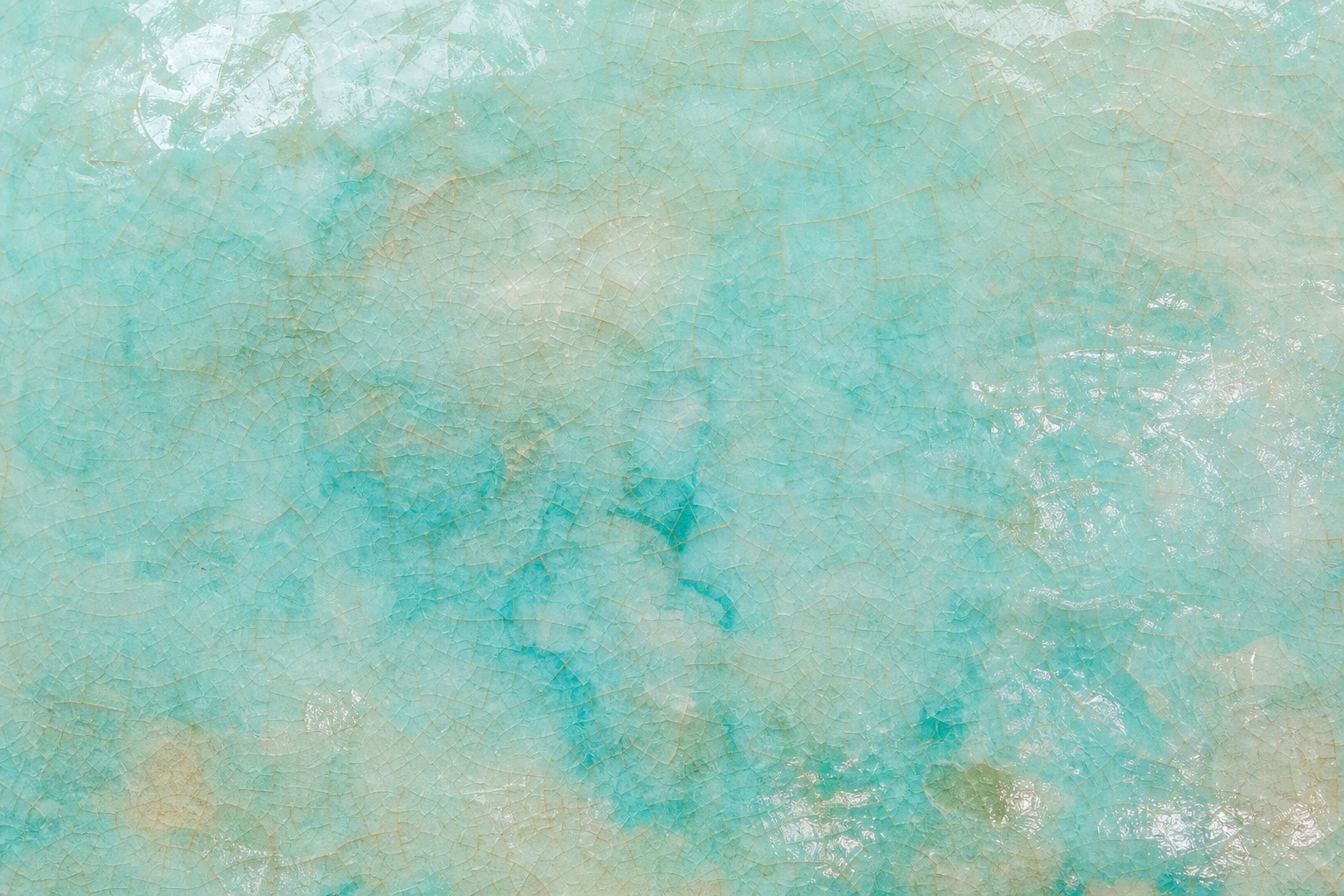 Aqua ceramic crackle texture with a glazed, weathered surface