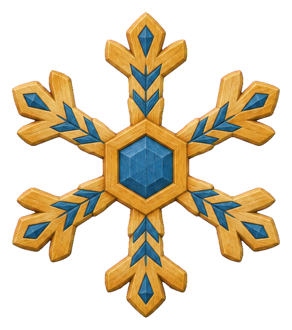 Preview for Carved Nordic Wood Snowflake
