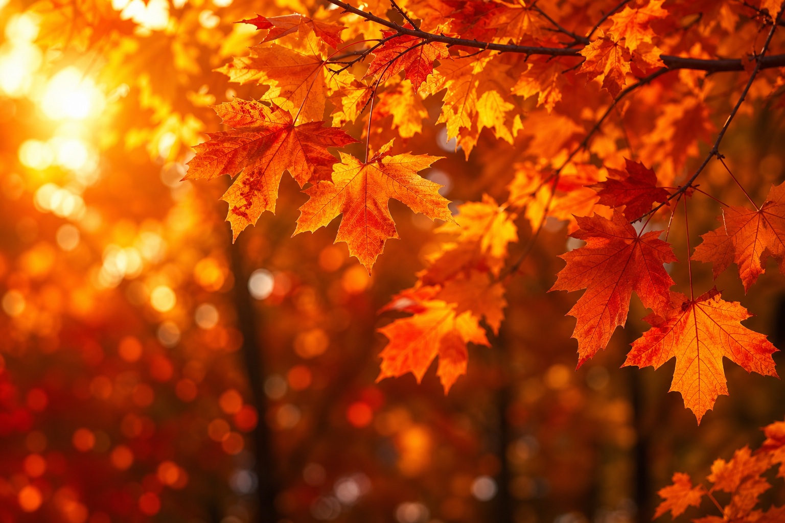 Preview for Orange Maple Bokeh Autumn Background