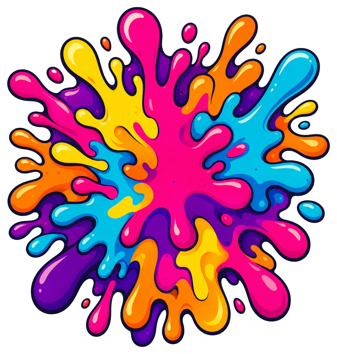 Preview for Colorful Paint Splat Sticker